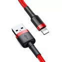 BASEUS KABEL LIGHTNING USB CAFULE1,5A 2M CZERWONY