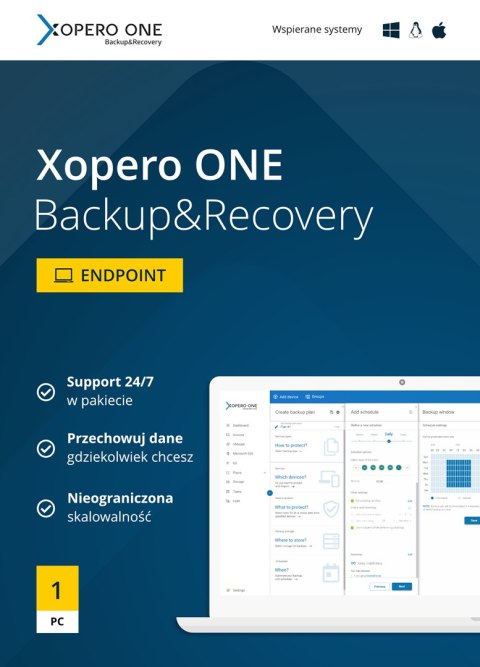 Xopero ONE 1x Endpoint Agent + Maintanance & Support Standard - 1 month