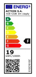 Taśma LED COB 3m z zasilaczem barwa ciepła IP20