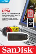 Pendrive SanDisk Cruzer Ultra SDCZ48-064G-U46 (64GB; USB 3.0; kolor czarny)