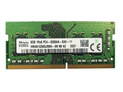 Hynix SO-DIMM 8GB DDR4 1Rx8 3200MHz PC4-25600 HMA81GS6DJR8N-XN