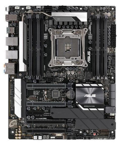 ASUS WS X299 PRO 1x Socket 2066, 8x UDIMM Non-ECC, NVIDIA 3-Way SLI, AMD 3-Way CrossFireX, 2x 1Gb Intel I210-AT, 4x USB 3.0, 4x 