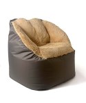 Pufa worek sako FLUFFY brąz XXL 140x90