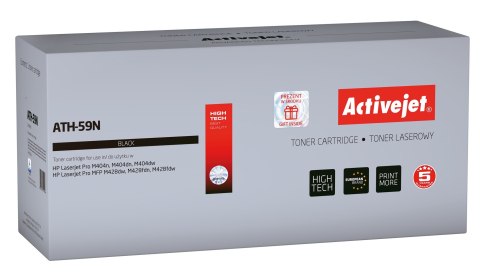 Toner Activejet ATH-59N (Zamiennik HP 59A CF259A; Supreme; 3000 stron; czarny) Z chipem Zalecamy wyłączenie aktualizacji oprogra