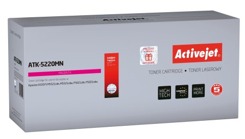 Toner Activejet ATK-5220MN (zamiennik Kyocera TK-5220M; Supreme; 1200 stron; czerwony)