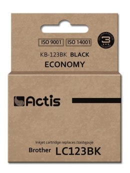 Tusz ACTIS KB-123Bk (zamiennik Brother LC123BK/LC121BK; Standard; 15 ml; czarny)