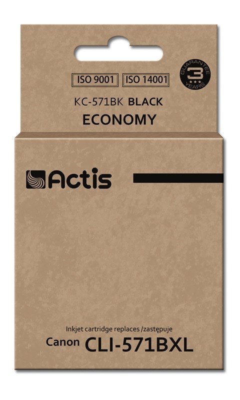 Tusz ACTIS KC-571BK (zamiennik Canon CLI-571BK; Standard; 12 ml; czarny)