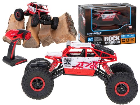 Samochód RC zdalnie sterowany Rock Crawler HB 2,4GHz 1:18 czerwony