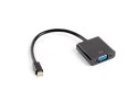 Adapter Lanberg AD-0006-BK (Mini DisplayPort M - D-Sub (VGA) F; 0,20m; kolor czarny)