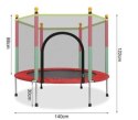 Trampolina ogrodowa dla dzieci 140cm czerwona