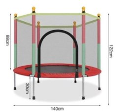 Trampolina ogrodowa dla dzieci 140cm czerwona