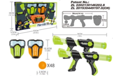 Karabin na piłeczki z maską ochronną zestaw