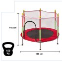 Trampolina ogrodowa dla dzieci 140cm czerwona