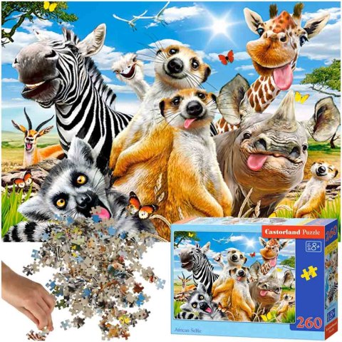 CASTORLAND Puzzle 260 elementów African Selfiey - Afrykańskie zwierzęta 8+