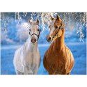 CASTORLAND Puzzle 260 elementów The winter Horses - Zimowe konie 8+