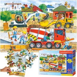 CASTORLAND Puzzle 40 elementów Maxi Construction Site - Plac budowy 4+