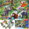 CASTORLAND Puzzle 40 elementów Maxi Jungle Animals - Zwierzęta z Dżungli 4+