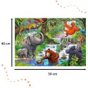 CASTORLAND Puzzle 40 elementów Maxi Jungle Animals - Zwierzęta z Dżungli 4+