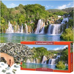 CASTORLAND Puzzle 4000 elementów Krka Waterfalls, Croatia - Wodospady Krka 139x68cm