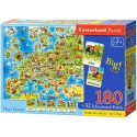 CASTORLAND Puzzle edukacyjne Mapa Europy 212 elementów 7+