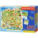 CASTORLAND Puzzle edukacyjne Mapa Polski 128 elementów 6+