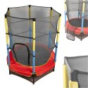 Trampolina ogrodowa dla dzieci siatka 140x160cm niebiesko-żółta