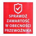 ETYKIETY SPRAWDŹ ZAWARTOŚĆ 1000SZT MOCNYKLEJ 80X80