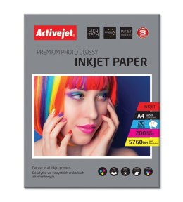 Papier fotograficzny błyszczący Activejet AP4-200G20 (A4; 20 szt.)