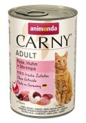 ANIMONDA Carny Adult smak: indyk, kurczak, krewetki - karma mokra dla kota - 400g