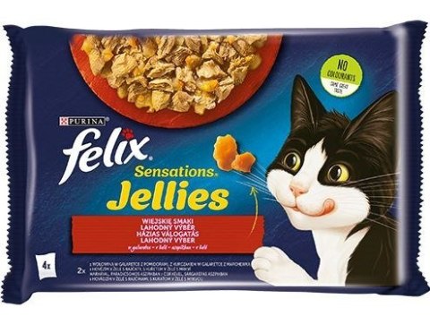 Karma Felix Sensations wołowina,kurczak 4x85g