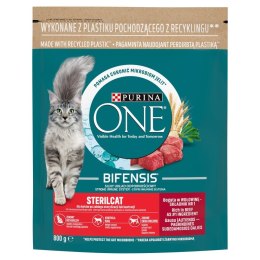 PURINA ONE Sterilcat Bogata w Wołowinę i Pszenicę 800g