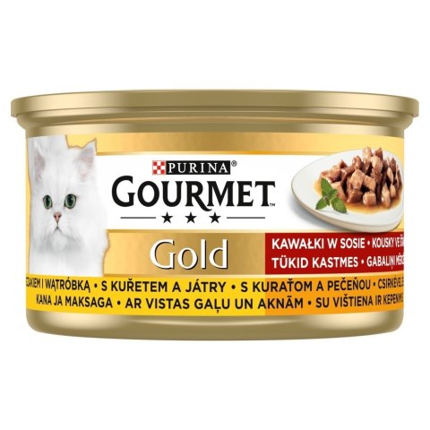 Purina Gourmet Gold Kurczak i wątróbka w sosie 85g