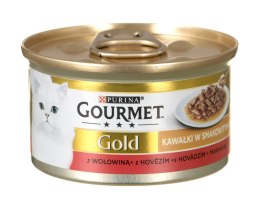 Purina Gourmet Gold Sauce Delight mokra karma dla kota z wołowiną 85g