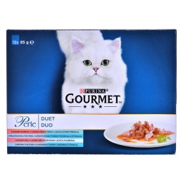 Purina Gourmet Perle Duo Duet Rybny - mokra karma dla kota 12x85g