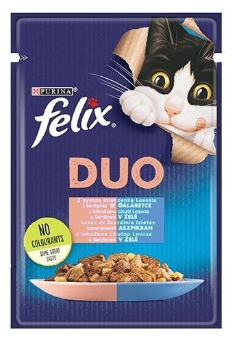 Purina Karma Felix Fantastic Duo Sardynka Łosoś 85g