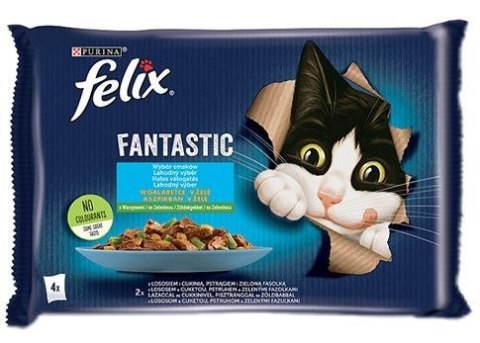 Purina Karma Felix Fantastic Ryba z warzywami 4x85g