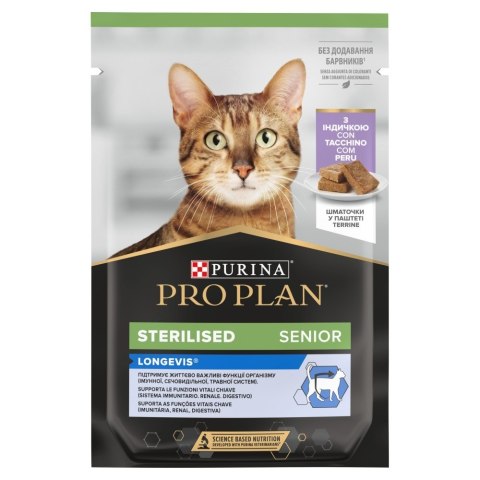 Purina Pro Plan STERILISED +7 Years Indyk 75g