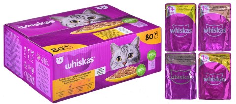 WHISKAS saszetki z drobiem dla kota 80x85g