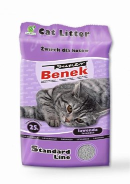 CERTECH Super Benek Standard Lawenda - żwirek dla kota zbrylający 25l (20kg)