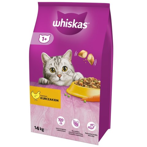 WHISKAS Kurczak 14kg - sucha karma dla kota