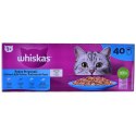 WHISKAS Rybne przysmaki w galarecie 4 smaki dla kota 40x85g