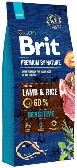 BRIT PREMIUM BY NATURE Sensitive Lamb & Rice 15kg