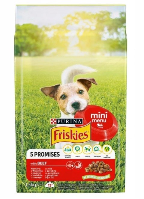 Purina Friskies Mini Menu Wołowina, warzywa 1,5kg