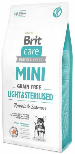 Brit Care Mini Grain Free Light Sterilised - sucha karma dla psa - 2kg