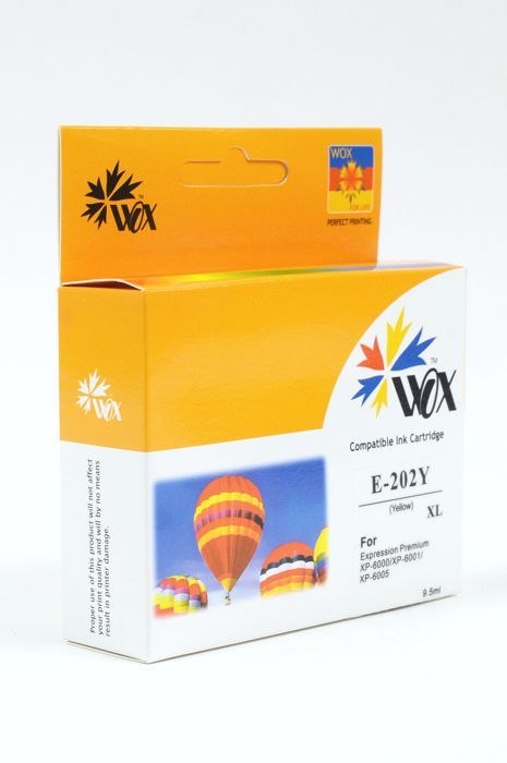 Tusz Wox Yellow EPSON 202XL zamiennik C13T02H44010 (C13T02F44010)